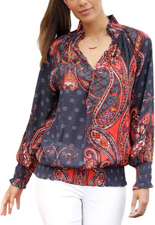 Lascana Womens Smocked Pattern Blouse