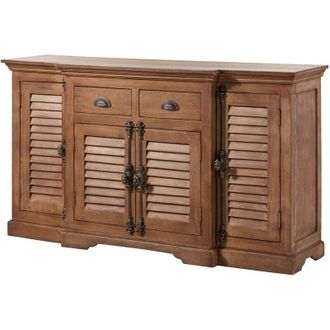 Massivmoebel24 Credenza in legno di Mango 160x45x90 oliato beige toulouse 08