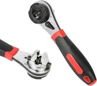 OEM Llave Inglesa Ajustable - Llave Universal - Para Reparaciones - Rotaci&oacute;n De 360 Grados - Longitud De 200 Mm - Roja