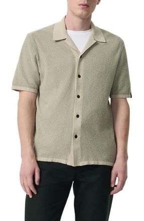 Rag & Bone Zigzag Avery Zuma Toweling Camp Shirt in Light Tan at Nordstrom, Size Medium