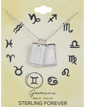 Sterling Forever Zodiac Tag Necklace