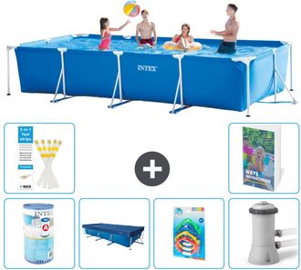 Intex Piscina Con Estructura Rectangular - 450x220x84 Cm - 7-piezas S19