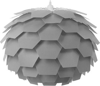 Beliani Lampadario Moderno Grande a Forma di Fiore in Plastica Colore Grigio Segre