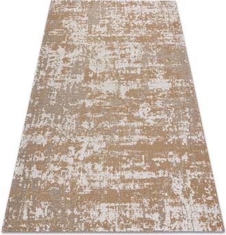 RugsX Rugsx - Alfombra Casa Eco Sisal Boho Vintage 2809 Crema / Amarillo, Alfombra Reciclada Beige 153x220 Cm