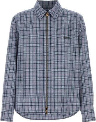 Versace Embroidered Wool Shirt