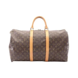 Louis Vuitton Pre-owned Keepall50 Monogram Boston Bag - unisex - Pre-owned - Bruin - Maat: ONE Size Leer