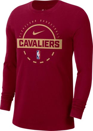 Nike Cleveland Cavaliers Nike Mens NBA Practice Long-Sleeve T-Shirt in Red | HQ9810-677