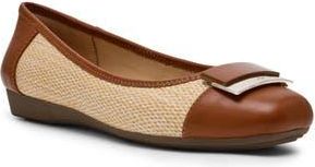 Anne Klein Akuna Cap Toe Flat in Natural Raffia at Nordstrom Rack, Size 6.5