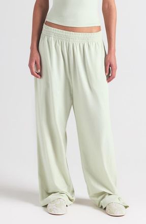 SKIMS Cotton Blend Jersey Wide Leg Pants in Spearmint at Nordstrom, Size Medium Regular