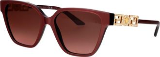 Versace Womens Sunglasses Dark Ruby Pearl Acetate