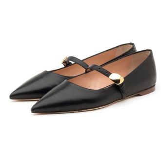 Rupert Sanderson Womens Innis Pointed Toe Flats In Black