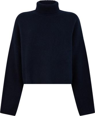 Lisa Yang Cashmere Turtleneck Sweater - Dames - Cashmere truien - Blauw - S - Kasjmier - Truien & Vesten