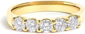 House of Brilliance 14K Gold 3/4 Ctw Diamond 5 Stone Band Ring in Yellow Gold at Nordstrom, Size 5.5