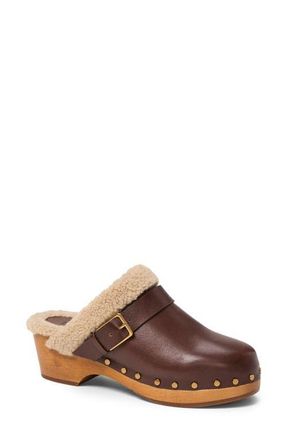 Paige Helena Faux Shearling Clog in Auburn at Nordstrom, Size 10.5