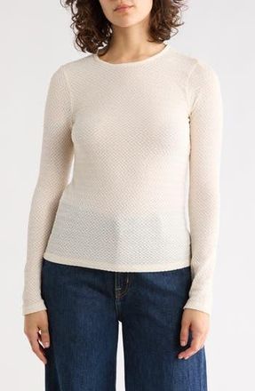 Sanctuary Ripley Long Sleeve Knit Top in Prosecco White at Nordstrom Rack, Size X-Small