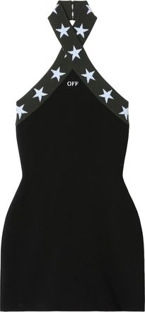 Off-white Mini-jurk met ster - Zwart