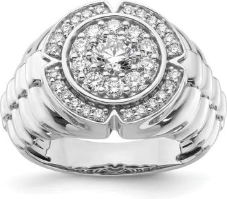 Diamond2Deal 10k Gold Lab Grown Diamond Wedding Band Ring 1.2Ct Clarity- VS Color- G-H