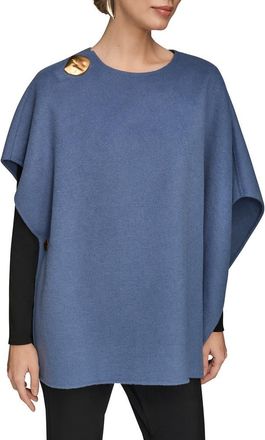 DKNY Wool Blend Cape in Tempest at Nordstrom, Size Large