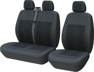 Gabrielle Fundas Universales Para Asientos De Coche, Camionetas, Autobuses, Para Conductor Y Pasajero (2+1), Individuales Y Dobles, Color Negro