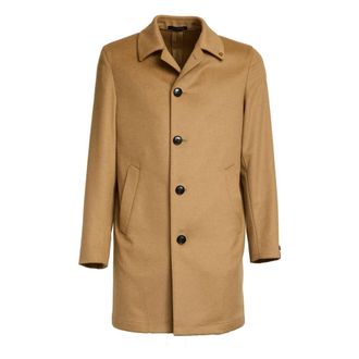 Sartoria Latorre Cappotto corto Sofderato - Heren - Mantel - Bruin - 3XL - Leer - Jassen