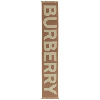 Burberry Winter Scarves, male, Brown, Size: ONE SIZE Wool Jacquard Scarf