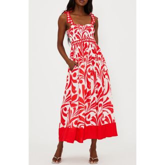 Beach Riot Cari Tie Strap Cover-Up Maxi Dress in Sunshine Dunes at Nordstrom Rack, Size X-Large