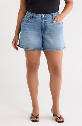 Kut from the Kloth Jane High Waist Denim Shorts in Peaceful at Nordstrom, Size 14W