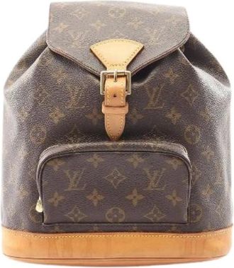 Louis Vuitton Pre-owned Backpacks, female, Brown, Size: ONE SIZE Pre-owned Monogram Montsouris MM Backpack