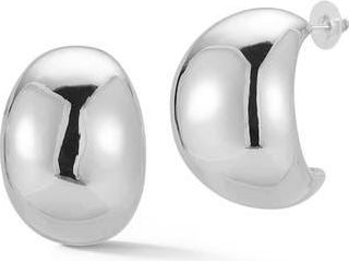 Glaze Jewelry Oval Half Hoop Earrings in Silver at Nordstrom Rack