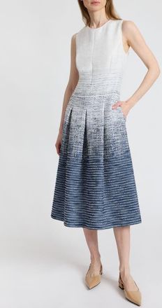 Santorelli Keely Sleeveless Midi Dress in Modern Ombre Tweed in Blue Aura at Nordstrom, Size 16