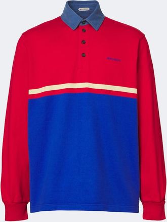 J.W.Anderson Paneled cotton jersey polo shirt