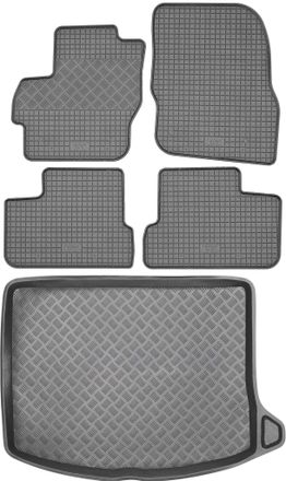 OEM Juego De Alfombrillas De Goma Para Coche Y Alfombrilla Para Maletero Para Mazda 3 Ii Hatchback (2009-2013)