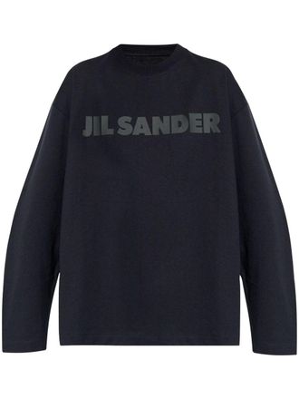 Jil Sander logo t-shirt - women - Cotton - M - Black