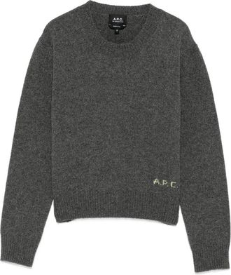 A.P.C. A. p.c. Logo-knit Crew-neck Sweater