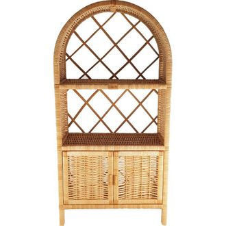 OEM Armario De Mimbre Natural Con Puertas