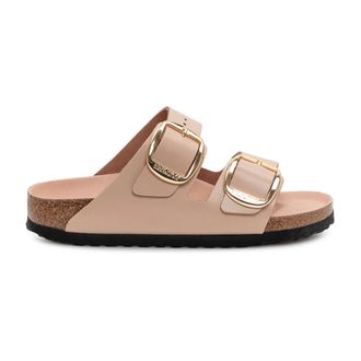 Birkenstock Sliders, female, Beige, Size: 11 US Arizona Big Buckle Narrow Fit