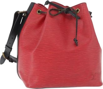 Louis Vuitton Bicolor Petit Noe Epi Leather Red Leather Handbag (Pre-Owned)