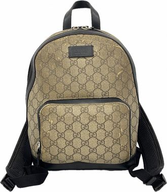 Gucci Black Brown Pvc Backpack (Pre-Owned)