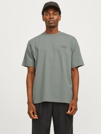 Jack & Jones Rundhalsshirt JACK & JONES JPRBLACHAD BRANDING SS CREW NECK TEE SN, Herren, Gr. XS, gr&uuml;n (agave gr&uuml;n), Jersey, Obermaterial: 95% Baumwolle, 5% Elastha