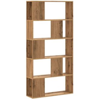 vidaXL Librer&iacute;a De 5 Niveles Madera Roble Artesanal 80,5x23,5x162,5 Cm Vidaxl
