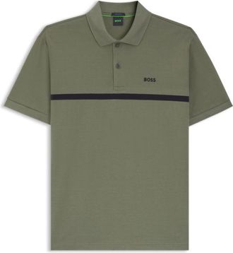 BOSS Paddy polo shirt with engineered stripe