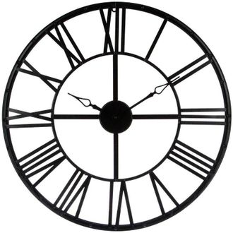 Atmosphera Atmosphera - Orologio vintage in metallo nero D70cm cr&eacute;ateur dint&eacute;rieur