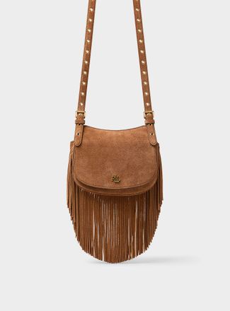 Lauren Ralph Lauren Womens Marcy fringed suede crossbody bag