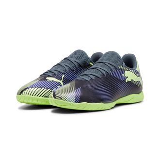 Puma Unisex Adults Future 7 Play IT Soccer Shoe, Gray Skies-Elektro Purple-Fizzy Apple-PUMA White, 11 UK
