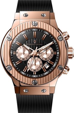 Christian Van Sant Mens Monarchy Red Dial Watch