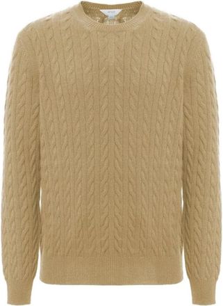 Malo Truien - Heren - Ronde hals truien - Beige - S - Truien & Vesten