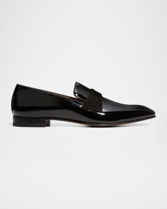 Paul Stuart Men & apos;s Heron Patent Leather Loafers