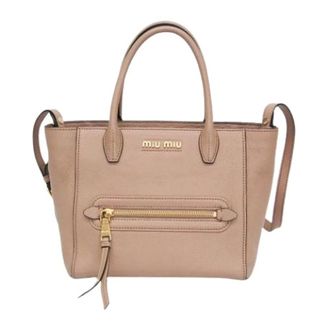 Miu Miu Pre-owned Handbags, female, Pink, Size: ONE SIZE Pre-owned Madras 5Bg143 Handbag