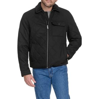 Dockers Depot Quilted Jacket in Black at Nordstrom Rack, Size Medium