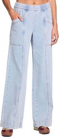Saltwater Luxe Monette Barrel-Leg Pant In Light Blue